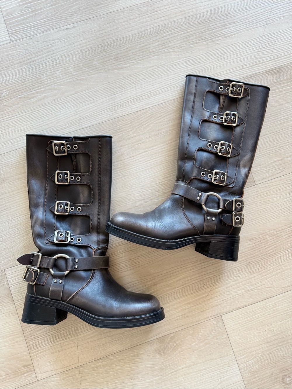 steve madden rocky brown distressed boot - Picture 8 of 15